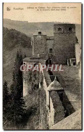 Belgie Belgique Cartes postales Bouillon Interieur du chateau Tour d&#39Autriche et clocher de la chapelle Saint