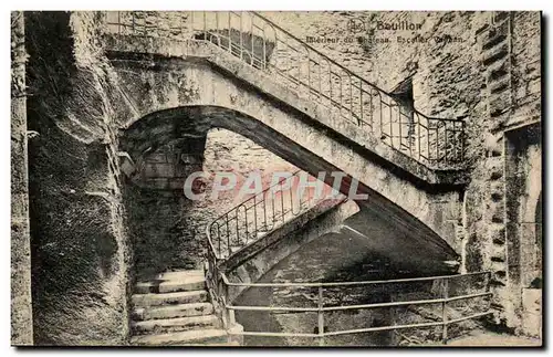 Belgie Belgique Cartes postales Bouillon Interieur du chateau L&#39escalier