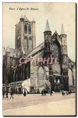 Belgie Belgique Cartes postales Gand L&#39eglise St Nicolas