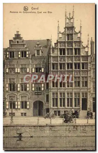 Cartes postales Belgique Gand maisons de corporations Quai aux bles