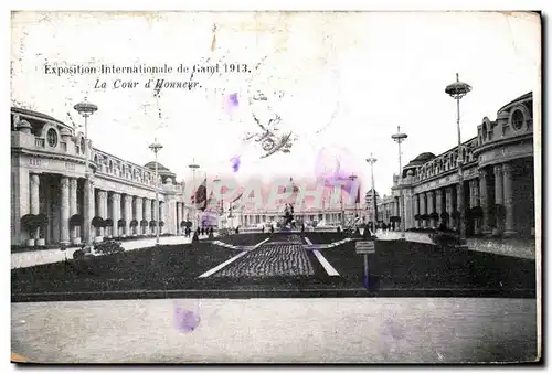 Ansichtskarte AK Belgique Gand Exposition internationale de Gand 1913 La cour d&#39honneur