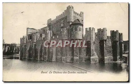 Cartes postales Belgique Gand Le chateau des comtes restaure