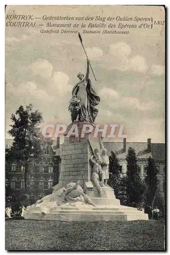 Ansichtskarte AK Belgique Courtrai Monument de la bataille des Eperons d&#39or