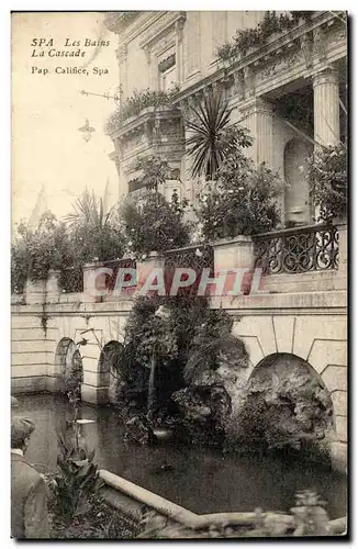 Ansichtskarte AK Belgique Spa Les bains La cascade