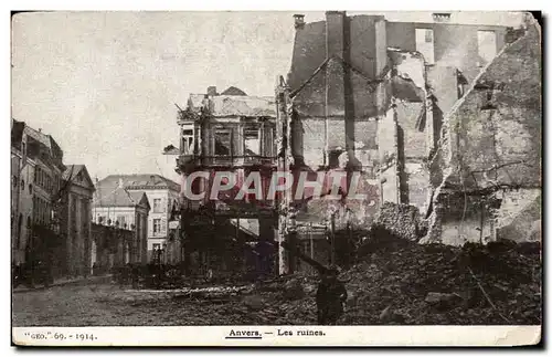 Cartes postales Belgique Anvers Les ruines