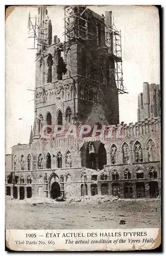 Ansichtskarte AK Belgique Ypres Les halles