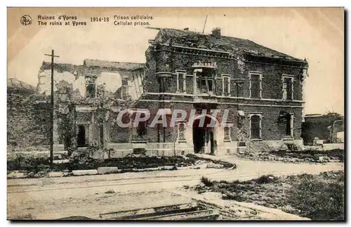 Ansichtskarte AK Belgique Ypres Les ruines Prison cellulaire