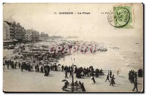 Ansichtskarte AK Belgique Ostende La plage