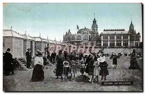 Cartes postales Belgique Ostende Vue sur la plage