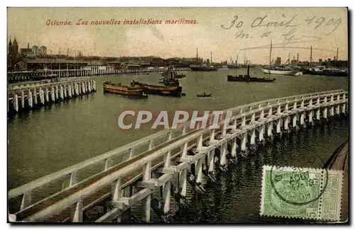 Cartes postales Belgique Ostende Les nouvelles installations maritimes