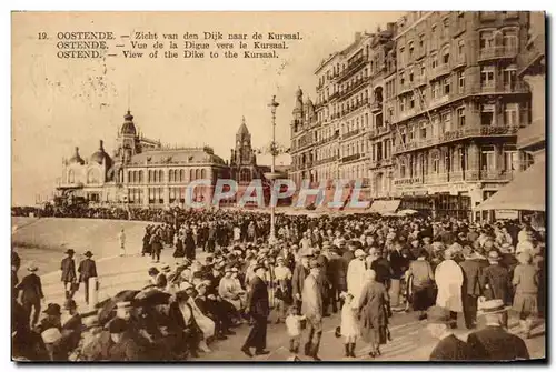 Ansichtskarte AK Belgique Ostende Vue de la digue vers le Kursaal