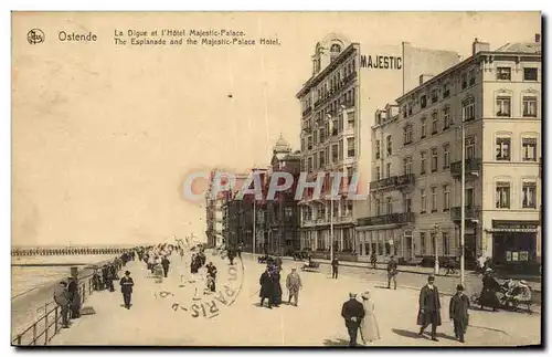 Ansichtskarte AK Belgique Ostende La digue et l&#39hotel majestic Palace Hotel