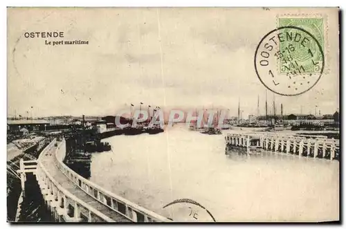 Cartes postales Belgique Ostende Le port maritime