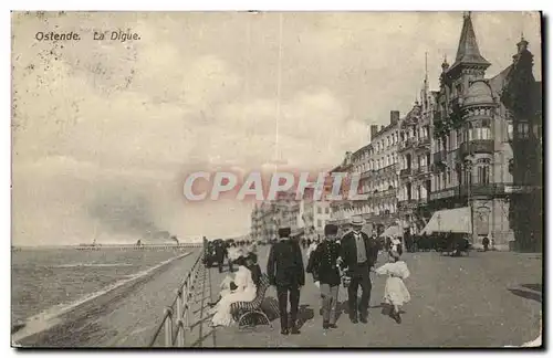 Cartes postales Belgique Ostende La digue