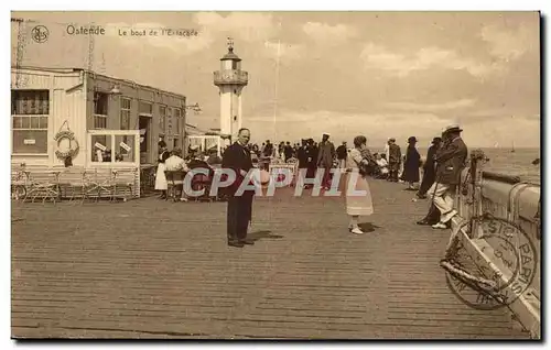 Cartes postales Belgique Ostende Le bout de l&#39estacade