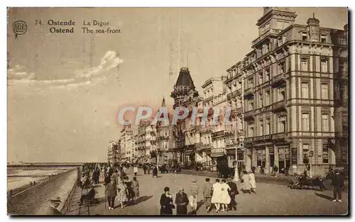 Ansichtskarte AK Belgique Ostende La digue