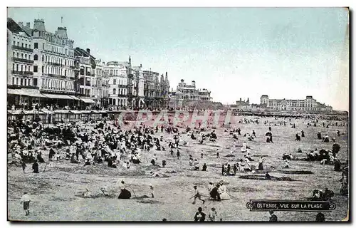 Ansichtskarte AK Belgique Ostende Vue sur la plage