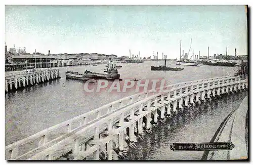 Ansichtskarte AK Belgique Ostende Vue generale du port