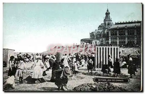 Cartes postales Belgique Ostende Jeux des enfants