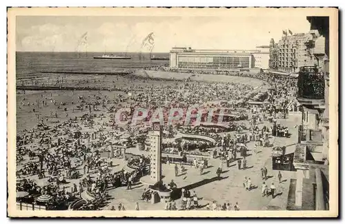 Ansichtskarte AK Belgique Ostende Kursaal et plage