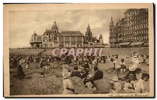 Ansichtskarte AK Belgique Ostende La plage et le Kursaal