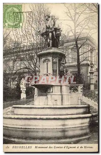 Cartes postales Belgique Bruxelles Monument des Comtes d&#39Egmont et de Hornes