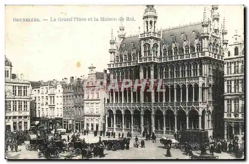 Cartes postales Belgique Bruxelles La Grand place et la maison du roi