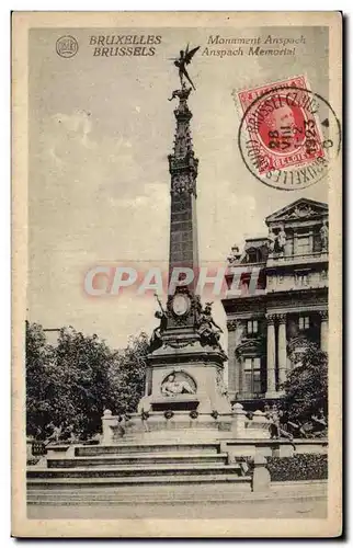 Cartes postales Belgique Bruxelles Monument Anspach