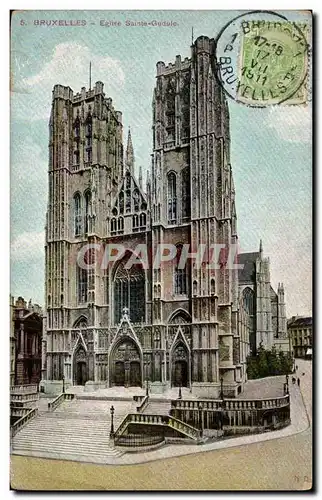 Ansichtskarte AK Belgique Bruxelles Eglise Sainte Gudule