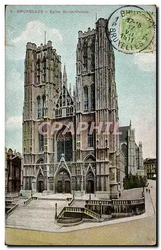 Cartes postales Belgique Bruxelles Eglise Sainte Gudule