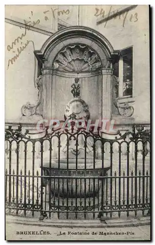 Cartes postales Belgique Bruxelles La fontaine de Manneken pis