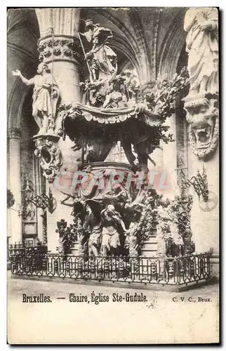 Cartes postales Belgique Bruxelles Chaire Eglise Ste Gudule