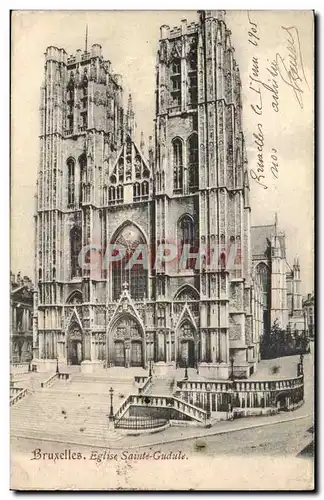 Cartes postales Belgique Bruxelles Eglise Sainte Gudule