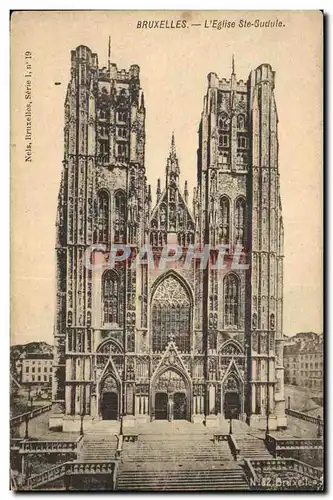 Cartes postales Belgique Bruxelles Eglise Sainte Gudule