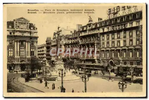 Cartes postales Belgique Bruxelles Place de Brouckere Monument Anspach