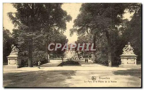 Cartes postales Belgique Bruxelles Le parc et la palais de la Nation