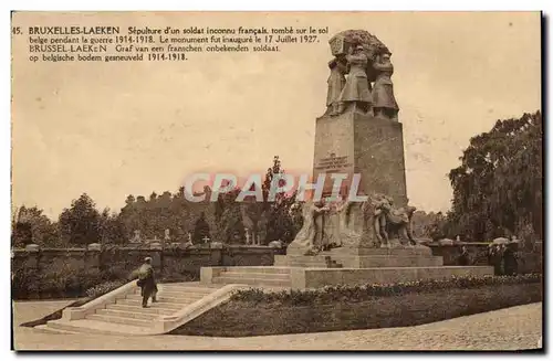 Ansichtskarte AK Belgique Bruxelles Laeken Sepulture du soldat inconnu francais