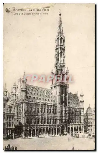 Ansichtskarte AK Belgique Bruxelles La grand place Hotel de ville