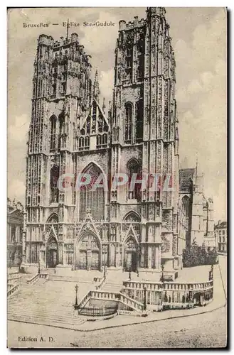 Ansichtskarte AK Belgique Bruxelles Eglise Sainte Gudule