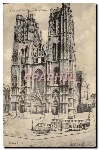 Cartes postales Belgique Bruxelles Eglise Sainte Gudule