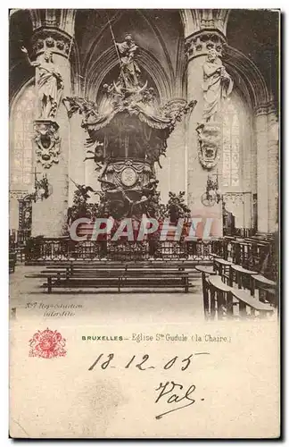 Ansichtskarte AK Belgique Bruxelles Eglise Ste Gudule (la chaire)