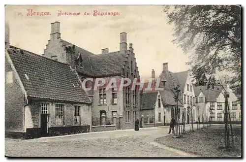 Cartes postales Belgique Bruges Interieur du Beguinage