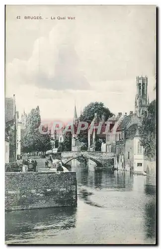 Cartes postales Belgique Bruges Le quai vert