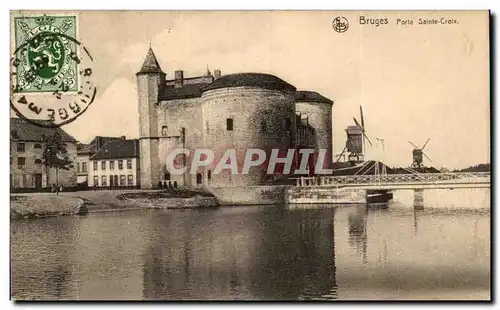 Ansichtskarte AK Belgique Bruges Porte Sainte Croix Moulin windmill