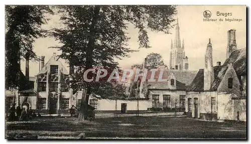 Cartes postales Belgique Bruges Interieur du beguinage