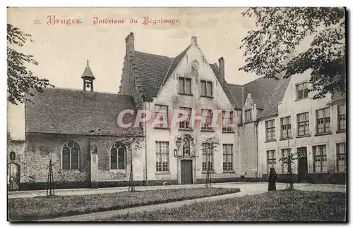 Ansichtskarte AK Belgique Bruges Interieur du beguinage