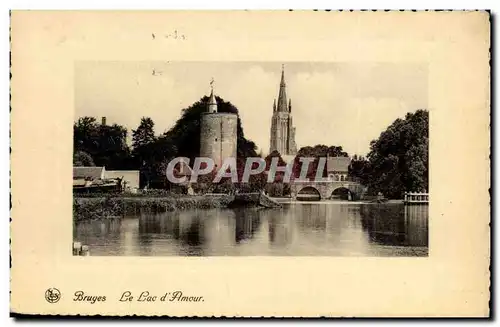 Ansichtskarte AK Belgique Bruges Le lac d&#39amour