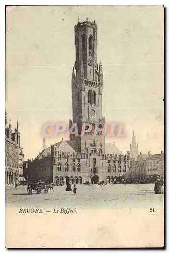 Ansichtskarte AK Belgique Bruges Le beffroi