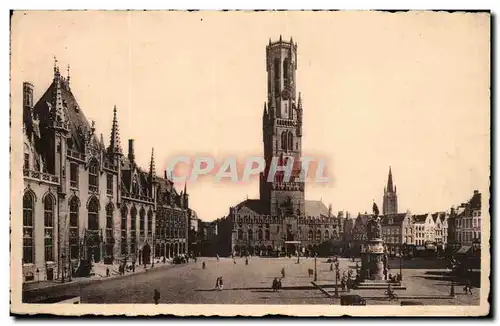 Ansichtskarte AK Belgique Bruges Grand place