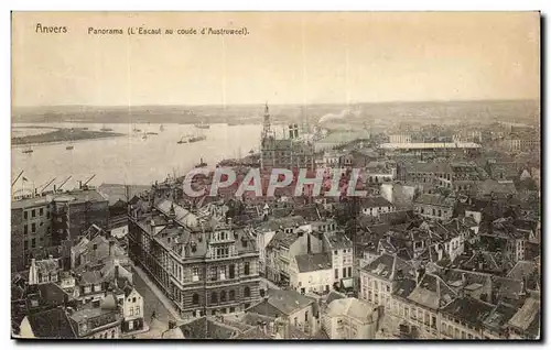 Belgique - Belgien - Belgium - Anvers - Antwerpen - Panorama - L&#39Escaul au coude - Cartes postales